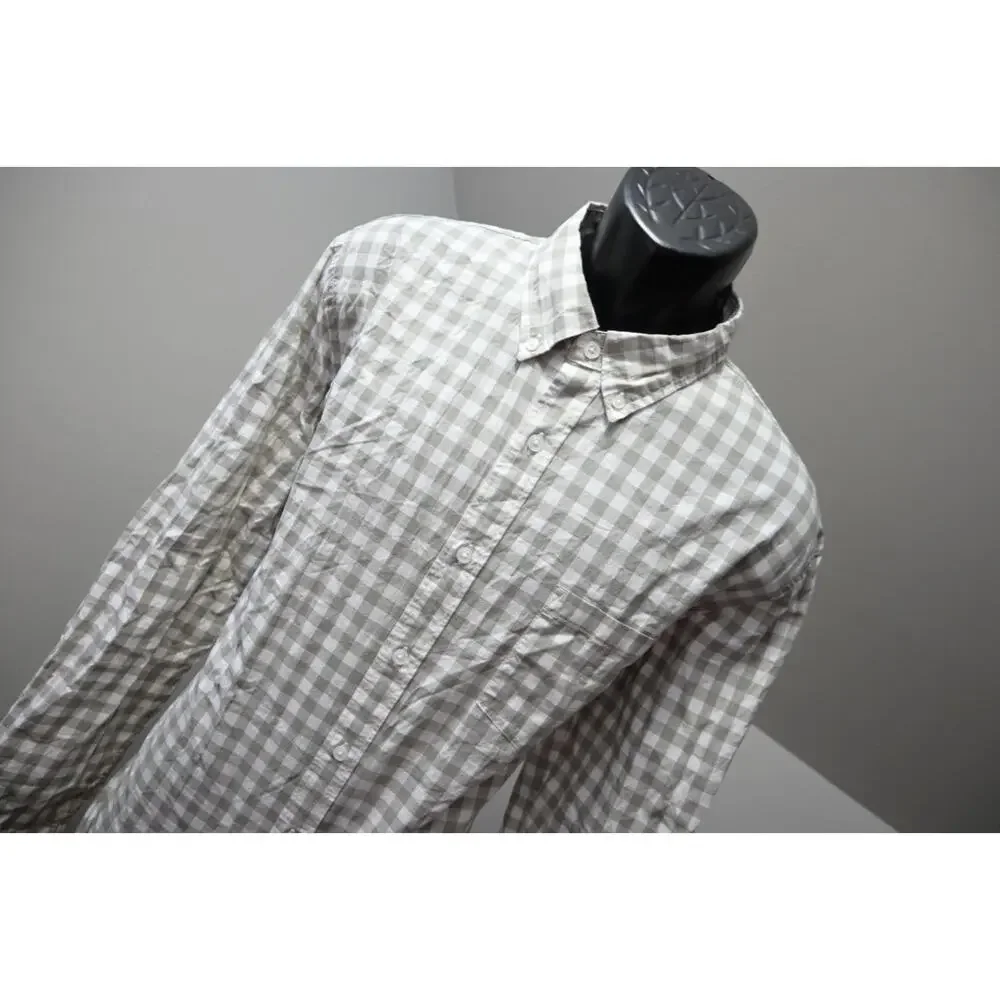 J Crew Flex Wash Dress‎ Shirt Slim Fit Plaid Button Up Long Sleeve Mens XL NWT